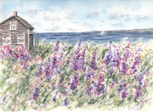 Load image into Gallery viewer, Lupine House Maine watercolor