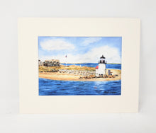 Load image into Gallery viewer, Brant Point Light: Nantucket Lighthouse, Nantucket Watercolor Print Or Original Painting Giclee Print art Cape Cod coastal print - Leigh Barry Watercolors