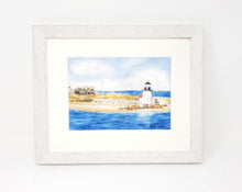 Load image into Gallery viewer, Brant Point Light: Nantucket Lighthouse, Nantucket Watercolor Print Or Original Painting Giclee Print art Cape Cod coastal print - Leigh Barry Watercolors