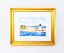 Load image into Gallery viewer, Brant Point Light: Nantucket Lighthouse, Nantucket Watercolor Print Or Original Painting Giclee Print art Cape Cod coastal print - Leigh Barry Watercolors