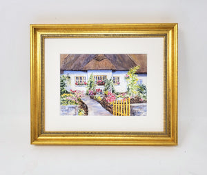 Adare Cottage, Adare Ireland, Ireland landscape, Ireland watercolor, Irish art, Irish painting, Ireland print, original painting