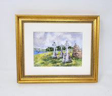 Load image into Gallery viewer, Clonmacnoise Celtic Crosses, Ireland landscape