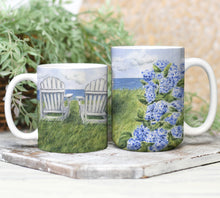 Load image into Gallery viewer, Nantucket Seaside Coffee Mug, Nantucket Mug Painting Cape Cod Art Watercolor Mug - Leigh Barry Watercolors