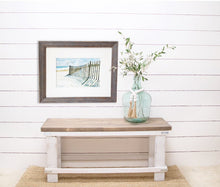 Load image into Gallery viewer, Beach watercolor painting - beach landscape painting - ready to hang wall art - ocean watercolor - beach decor wall art - Fenwick Island - Leigh Barry Watercolors
