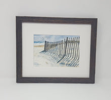 Load image into Gallery viewer, Beach watercolor painting - beach landscape painting - ready to hang wall art - ocean watercolor - beach decor wall art - Fenwick Island - Leigh Barry Watercolors
