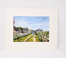 Load image into Gallery viewer, Sconset Bluff Walk: Nantucket watercolor print Cape Cod art 'Sconset Cliff Walk Nantucket art print Cape Cod painting Nantucket painting - Leigh Barry Watercolors