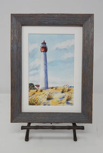 Cape May Lighthouse, New Jersey shore: Original watercolor painting beach house decor lighthouse painting watercolor beach print beach decor - Leigh Barry Watercolors