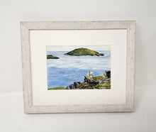 Load image into Gallery viewer, Dingle Peninsula Irish landscape painting Ireland landscape print framed sheep art Irish art seascape painting Irish sheep painting farm - Leigh Barry Watercolors