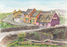 Load image into Gallery viewer, Doolin: Irish watercolor painting Irish art Irish village print Ireland painting, watercolor landscape painting framed art Ireland lanscape - Leigh Barry Watercolors