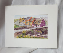 Load image into Gallery viewer, Doolin: Irish watercolor painting Irish art Irish village print Ireland painting, watercolor landscape painting framed art Ireland lanscape - Leigh Barry Watercolors