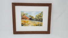Load image into Gallery viewer, Fallston: Red barn painting watercolor painting country scene framed art autumn print landscape wall decor barn print Leigh Barry Watercolors - Leigh Barry Watercolors
