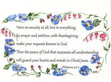 Load image into Gallery viewer, Have No Anxiety: Bible quote inspirational quote inspirational art Christian quote Christian art home decor wall art wall decor framed art - Leigh Barry Watercolors