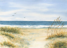 Load image into Gallery viewer, Beach notecards watercolor beach note cards blank greeting cards blank note cards original art notecards blank cards with envelopes art card - Leigh Barry Watercolors