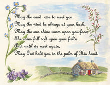 Load image into Gallery viewer, Irish Blessing print Irish gift framed Irish blessing Irish wall art Ireland landscape painting framed Irish art - Leigh Barry Watercolors
