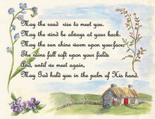 Load image into Gallery viewer, Irish Blessing print Irish gift framed Irish blessing Irish wall art Ireland landscape painting framed Irish art - Leigh Barry Watercolors
