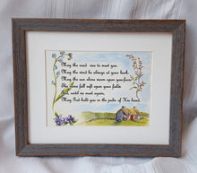Load image into Gallery viewer, Irish Blessing print Irish gift framed Irish blessing Irish wall art Ireland landscape painting framed Irish art - Leigh Barry Watercolors