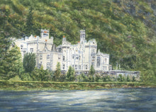 Load image into Gallery viewer, Kylemore Abbey Ireland Connemara Ireland Galway Irish Painting Ireland Art Irish Gift Ireland Gift Framed Art Ireland Landscape Print - Leigh Barry Watercolors
