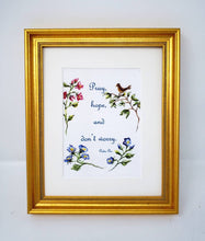 Load image into Gallery viewer, Pray, Hope and Don't Worry: Padre Pio Christian quote inspirational quote inspirational art wedding gift wall decor home decor floral art - Leigh Barry Watercolors