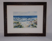 Load image into Gallery viewer, Seashore: Ocean painting ocean watercolor print seaside painting beach dunes painting beach art summer art print waves painting print giclee - Leigh Barry Watercolors