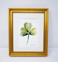 Load image into Gallery viewer, Shamrock Painting Watercolor Print Giclee Print Watercolor Framed Irish Print Irish Gift Ireland Art Celtic Art Print Shamrocks gift - Leigh Barry Watercolors