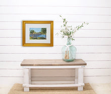 Load image into Gallery viewer, Spring Lake New Jersey original watercolor print framed wall art great wedding gift lake and bridge landscape painting - Leigh Barry Watercolors