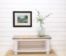 Load image into Gallery viewer, Spring Lake New Jersey original watercolor print framed wall art great wedding gift lake and bridge landscape painting - Leigh Barry Watercolors