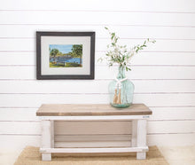 Load image into Gallery viewer, Spring Lake New Jersey original watercolor print framed wall art great wedding gift lake and bridge landscape painting - Leigh Barry Watercolors