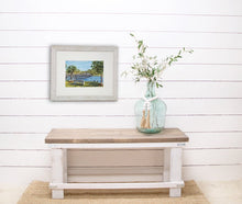 Load image into Gallery viewer, Spring Lake New Jersey original watercolor print framed wall art great wedding gift lake and bridge landscape painting - Leigh Barry Watercolors