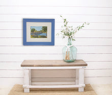 Load image into Gallery viewer, Spring Lake New Jersey original watercolor print framed wall art great wedding gift lake and bridge landscape painting - Leigh Barry Watercolors