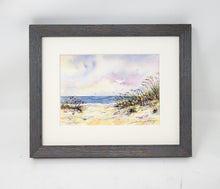 Load image into Gallery viewer, Colors Of The Sky Beach Painting Print or Original, Ocean Painting. Sunset beach watercolor print Leigh Barry Watercolors seashore print framed art
