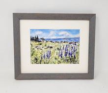 Load image into Gallery viewer, Maine Lupine House  Watercolor Print or Original Painting, Maine Lupine House  Watercolor Art print lupine art print Maine painting art print framed lupine painting
