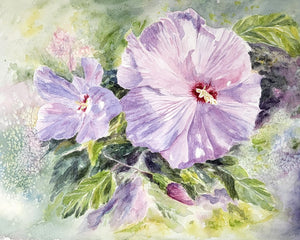Hibiscus Watercolor Painting Prints or Original Painting, Close Up Flower Art, floral print floral painting framed art print wall decor wall art framed prints giclee print home decor archival