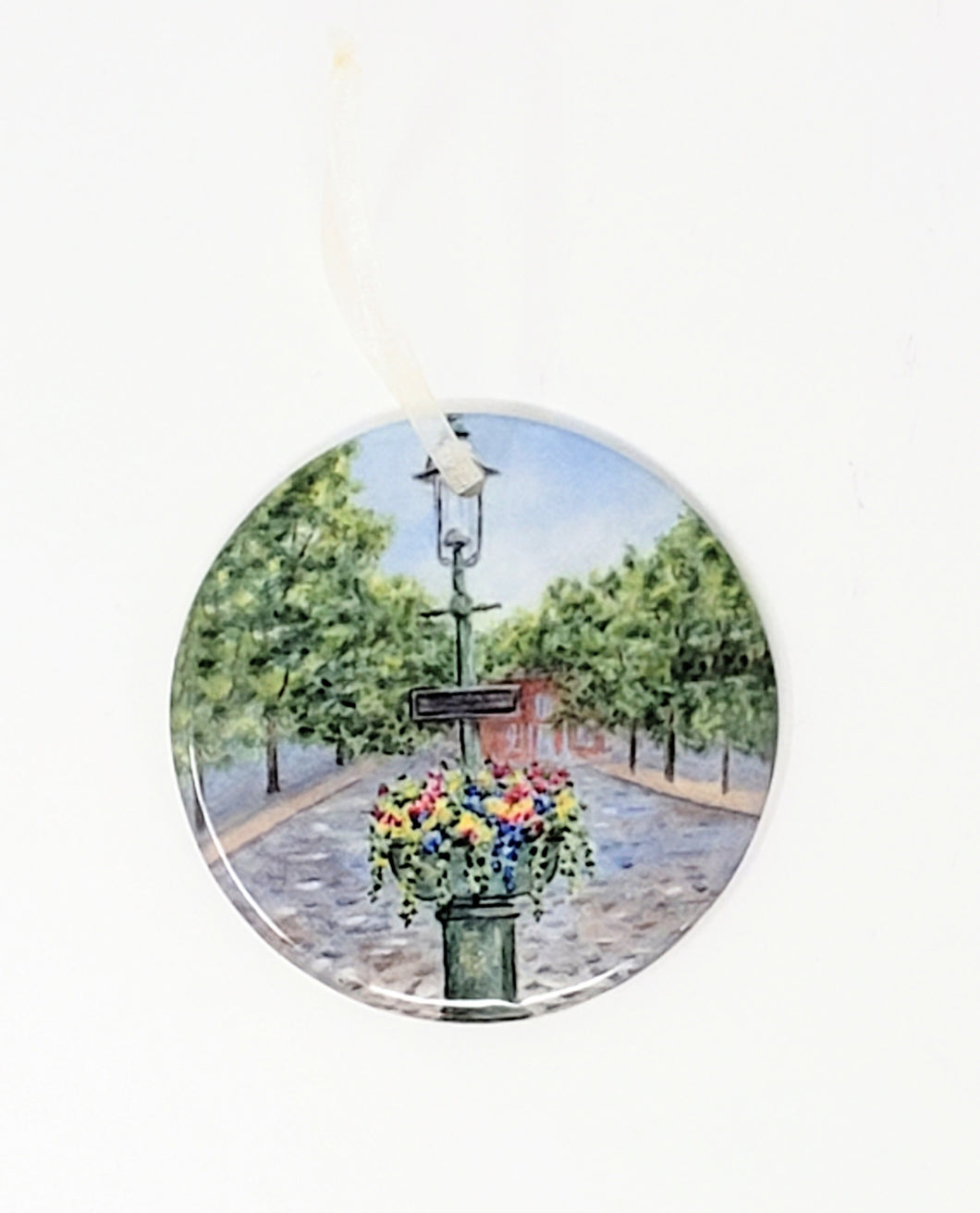Nantucket Christmas Ornament, Nantucket Ceramic Ornaments Cape Cod gift Christmas gift for dad small gift for mom - Leigh Barry Watercolors