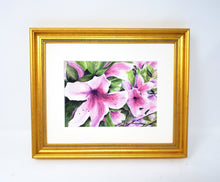 Load image into Gallery viewer, Pink Azaleas: Watercolor giclee print or original painting, floral watercolor art, pink floral art, framed wall art, azalea painting, - Leigh Barry Watercolors
