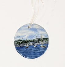 Load image into Gallery viewer, Nantucket Christmas Ornament, Nantucket Ceramic Ornaments Cape Cod gift Christmas gift for dad small gift for mom - Leigh Barry Watercolors
