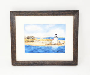 Brant Point Light: Nantucket Lighthouse, Nantucket Watercolor Print Or Original Painting Giclee Print art Cape Cod coastal print - Leigh Barry Watercolors