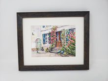 Load image into Gallery viewer, French Courtyard, Watercolor Painting Print or Original, France landscape, French watercolor Leigh Barry Watercolors - Leigh Barry Watercolors
