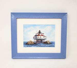 Thomas Point Lighthouse Watercolor Print Or Original Painting Giclee Print art coastal print - Leigh Barry Watercolors