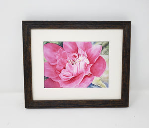 Pink Peony Watercolor Painting, print or original painting, Peony Art, pink floral watercolor art, pink floral art, framed wall art, azalea painting,