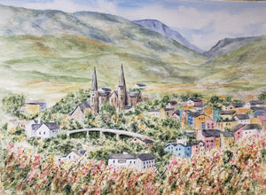 Clifden,Ireland landscape, Ireland watercolor, Irish art, Irish painting, Ireland print, original painting