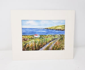 Wild Atlantic Way, Ireland landscape, Ireland watercolor, Irish art, Irish painting, Ireland print, original painting
