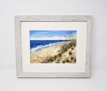 Load image into Gallery viewer, &quot;Looking South&quot; Watercolor Original or Prints, Beach Decor, Beach Print, Ocean Print, Leigh Barry framed art wall decor summer art, relaxing beach print
