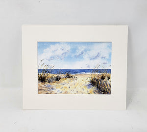 Beach Path,  Beach Decor, Beach Print, Ocean Print, Cape Cod Watercolor print or original art,Leigh Barry framed art wall decor summer art, relaxing beach print