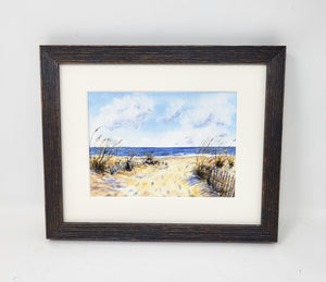 Beach Path,  Beach Decor, Beach Print, Ocean Print, Cape Cod Watercolor print or original art,Leigh Barry framed art wall decor summer art, relaxing beach print