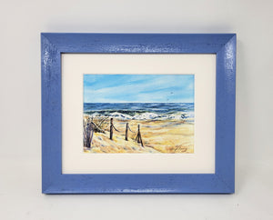 Dune's Edge Beach Painting, Beach Decor, Beach Print, Ocean Print, Watercolor print or original art,Leigh Barry framed art wall decor summer art, relaxing beach print