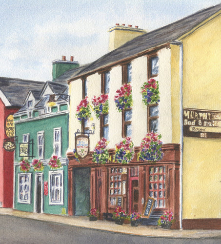 Dingle Ireland Street Painting Dingle Print Watercolor Original Or Giclee Print Irish Art Ireland Painting Irish Gift Ireland Gift - Leigh Barry Watercolors