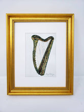 Load image into Gallery viewer, Irish Harp watercolor painting prints or original Irish painting Celtic harp art Celtic harp framed print Irish watercolor Celtic gift music - Leigh Barry Watercolors
