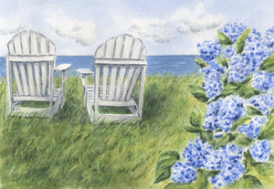 Nantucket Seaside Coffee Mug, Nantucket Mug Painting Cape Cod Art Watercolor Mug - Leigh Barry Watercolors