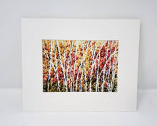 Load image into Gallery viewer, Autumn Birches: Birch trees painting autumn painting autumn leaves art wall decor birch tree painting framed watercolor original watercolor
