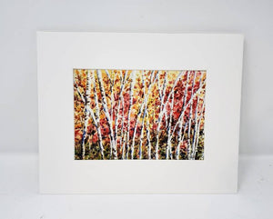 Autumn Birches: Birch trees painting autumn painting autumn leaves art wall decor birch tree painting framed watercolor original watercolor